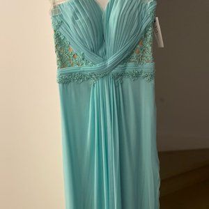 Long Turquoise Ballgown